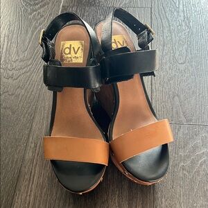 DV by Dolce Vita Black and Tan Women's Sandals